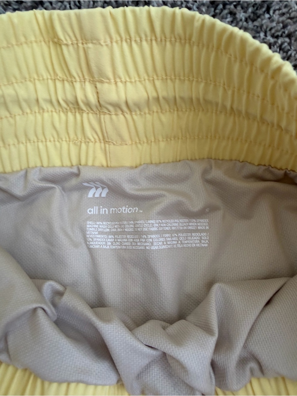 all in motion Lemon Yellow Athletic Shorts - Picture 2 of 2
